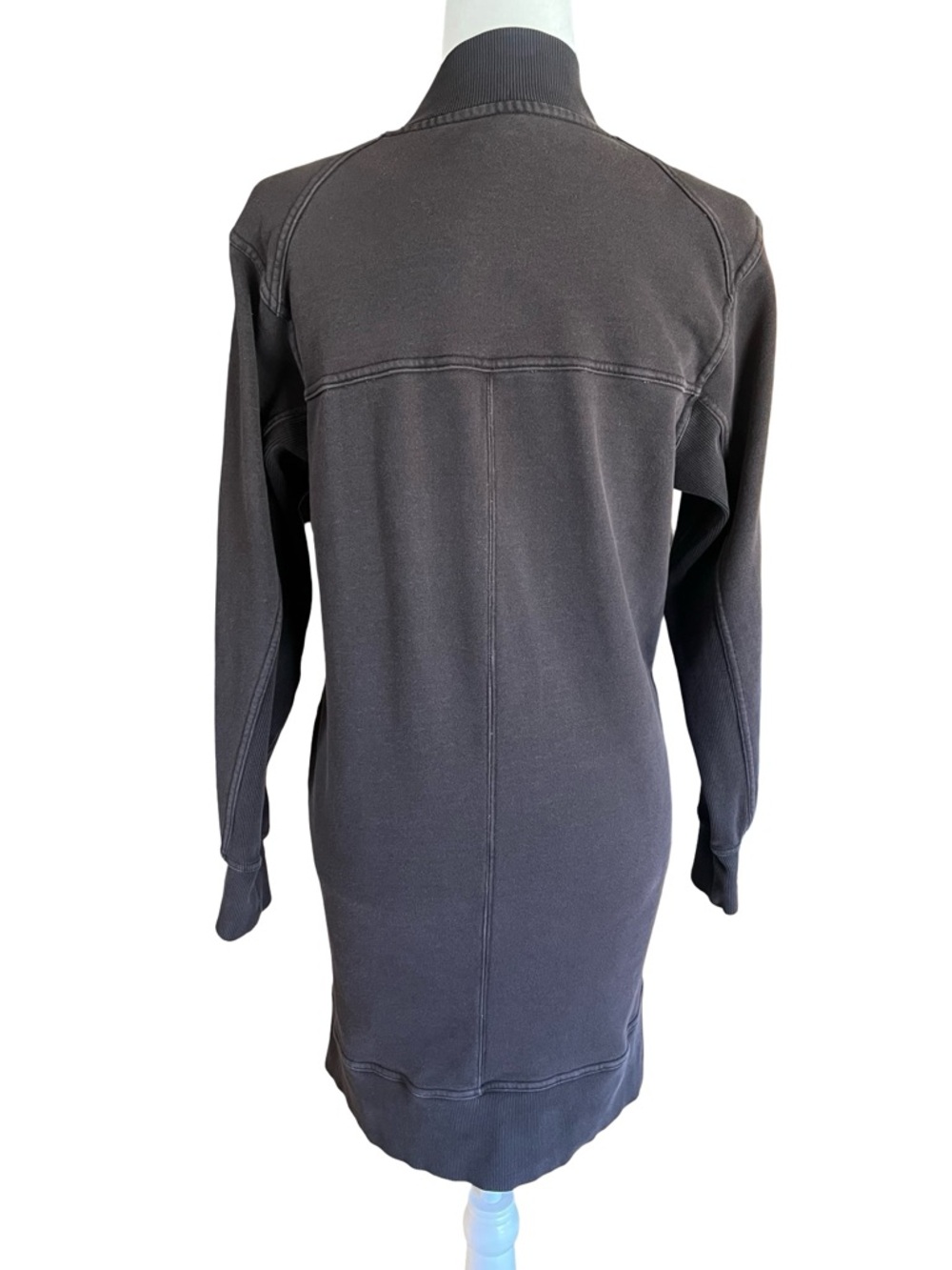 Daily Practice Anthropologie Meru Sweatshirt Mini Dress Washed-Black Sz S Cozy - Picture 7 of 11